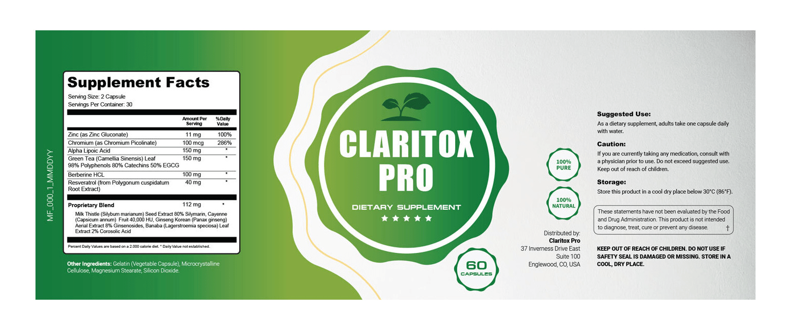Claritox Pro brain health supplement Facts